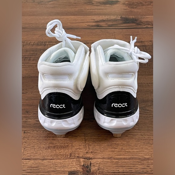 Nike Alpha Huarache Elite 4 Mid ‘White Black’ (size us mens 13) - Picture 4 of 6